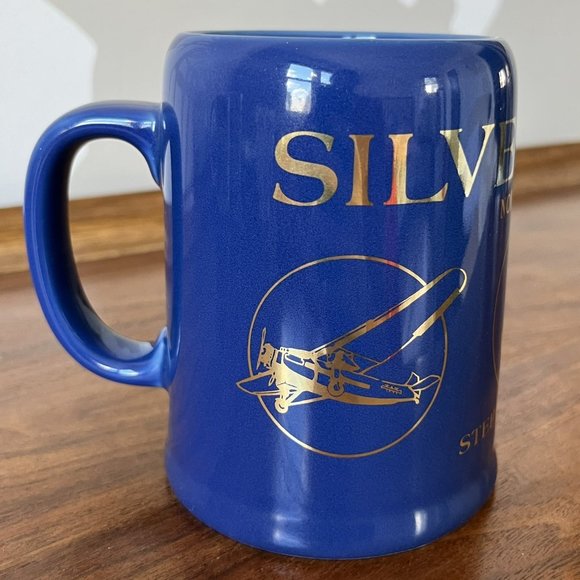 Silverwood Theme Park Vintage Mug "Step Back in Time" North Idaho Blue & Gold - Picture 3 of 8